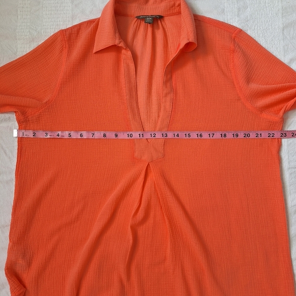 NWOT TOMMY BAHAMA Vibrant Orange Blouse - Picture 4 of 7